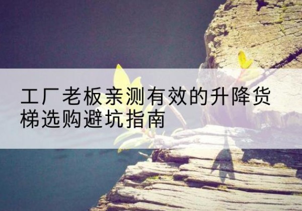 华坪升降货梯怎么选-工厂老板亲测有效的升降货梯选购避坑指南